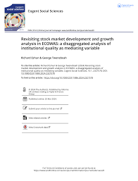 PDF) Revisiting stock market development and growth analysis in ECOWAS: a  disaggregated analysis of institutional quality as mediating variable