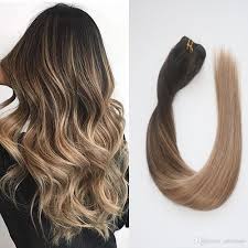 Parahair's extensions are your solution to natural hair extensions. Balayage Ombre Hair Extensions Remy Human Hair Of Clip In Hair Extensions Color Dark Brown To Ash Blonde Silky Straight 120g From Salonhair 58 95 Dhgate Com