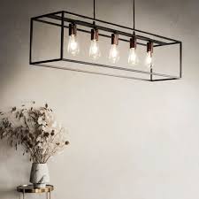 Suspension Geometrique A 5 Lumieres En Metal Noir L110cm Arthur Suspension Electrifiee Luminaires Salle A Manger Lustre Salle A Manger Salle A Manger Moderne