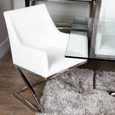 Get free shipping on qualified white dining chairs or buy online pick up in store today in the furniture department. Set Of 2 Debonaire White Faux Leather Dining Arm Chairs Picture Perfect Home