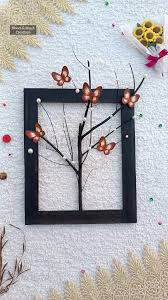 ‪Bloom & Brush Creations | DIY Aesthetic Wall Decor 🦋✨। . . [DIY decor,  aesthetic craft, wall decor tutorial, cardboard craft, aesthetic frame, diy  home decor,... | Instagram‬‏