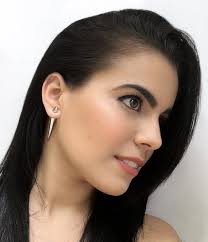 Gunmetal Fake Gauge Spike Earring. Screw Back,stainless Steel Long Spike.