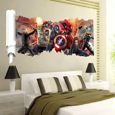 3D Marvel's Wall Sticker Decals for Kids Room Home Decor Wallpaper Poster  Nursery Wall Art Sofa Background Decor 50*90cm CLY178 | Lazada