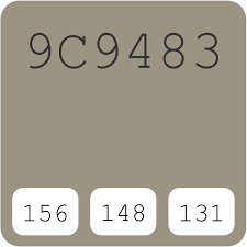 Craftsman kelly moore exterior paint colors portia double. Kelly Moore Wood Moss 197 9c9483 Hex Color Code Rgb And Paints