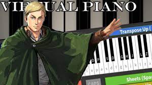 Roblox Virtual Piano Attack On Titan Shinzou Wo Sasageyo Youtube