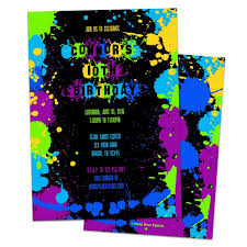 Grab some neon paint because we're going back in time to show you how to splatter paint. Amazon Com Neon Paint Splatter Birthday Party Invitations Boy Girl Glow Invite Handmade