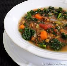 For The Love Of Cooking Lentil Kale And Bacon Soup Lentil And Bacon Soup Bacon Soup Lentils And Kale Recipe