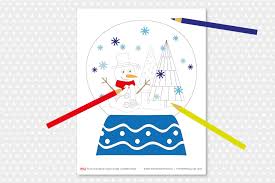 Christmas snow globe with reindeer coloring page. Snowglobe Coloring Page Pdf Yes We Made This