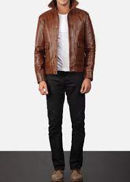 Columbus Brown Leather Bomber Jacket Brown Leather Bomber Jacket Brown Leather Jacket Men Leather Jacket Men