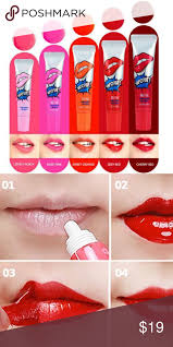 5 Bundle Lot Set Tattoo Lip Stain Red Pink Orange Fruit Scented Long Lasting Lip Tattoo Apply On Lips Allow To Dry For 5 To 10 Red Lip Stain Lip Tint Lips