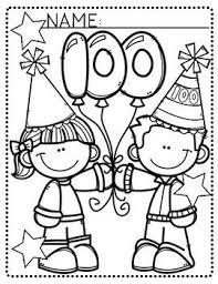 The coloring pages are printable and can be used in the classroom or at home. 100th Day Coloring 100th Day Get Fit Exercises 100th Day Of School Crafts 100 Day Of School Project 100 Days Of School