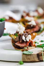 Tie with butcher's twine, then keep tying the roast with twine every 11/2 to 2 inches (to help the roast keep its shape). Steak Appetizer With Caramelized Onion And Boursin Garlic Fine Herbs Cheese Chef Billy Parisi