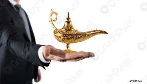 Use for decoration or can also be used as an oil or incense burner. Homme D Affaires Tient Une Lampe Genie Du Concept Stock Photo Crushpixel