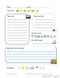 Kids Travel Journal Printable Downloadable Pdf Template Diy Travel Journal Kids Travel Journal Travel Journal Printables
