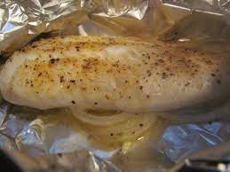 Simple Baked Fish In Foil Ww Recipe Food Com Recipe Baked Fish In Foil Baked Fish Recipes