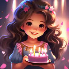 Happy birthday, beautiful girl" — image created in Shedevrum