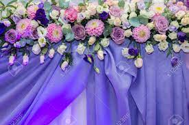 Check spelling or type a new query. Wedding Decoration With Fresh Flowers Decorated With A Purple Cloth Stock Photo Picture And Royalty Free Image Image 86871434