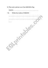 Ask questions and get answers from people sharing their experience with risk. Asean Quiz Esl Worksheet By Fonwatpaprajao