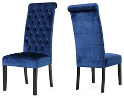 The chair itself is pretty versatile in paddle back chairs, dowel back chairs, arrow back chairs, and feather back chairs are all bow back chairs. Gdf Studio Leona Tall Back Tufted New Velvet Dining Chairs Set Of 2 Contemporary Dining Chairs By Gdfstudio