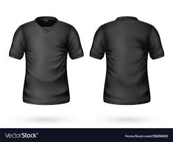 Realistic T Shirt Black Blank Mockup Vector Image On Vectorstock Black Shirt Shirts Polo Shirt Outfits