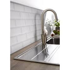 Credence Verre Delinia Carrelage Metro Blanc L 60 X H 45 Cm Ep 5 Mm Credence Cuisine Carrelage Metro Blanc Credence Verre