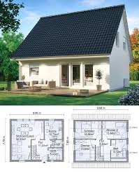 Satteldach Haus Mit 4 Zimmer Grundriss Rechteckig Ohne Keller Einfamilienhaus Bauen Ideen Fertighaus Sh 122 Variant Model House Plan House Roof Facade House