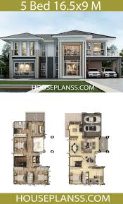 House Plans Idea 16 5x9 With 5 Bedrooms House Plans 3d Beautiful House Plans Two Story House Design Architectural House Plans