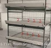H-type Fattening Cage Laminated Chicken Coop OEM/ODM Processing Customized  Large Size Hot-dip Galvanized Chicken Cage