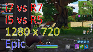 Officially, the minimum requirements for fortnite are an intel hd 4000 or better gpu and a 2.4ghz core i3. 720p Epic Fortnite I7 8700k Vs Ryzen 2700x Vs I5 8600k Vs Ryzen 2600x Youtube