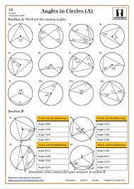 Cazoom Maths Worksheet On Angles In Circles In 2020 Circle Theorems Math Worksheet Circle Geometry