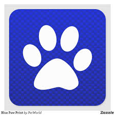 Blue Paw Print Square Sticker Zazzle Com In 2020 Paw Print Paw Create Custom Stickers