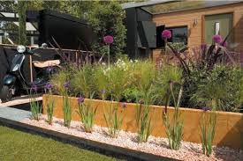 You direct the rainwater from the downspouts to the garden via a swale (a stone channel) or plastic piping. Small Urban Space Rain Gardens Urban Gardens