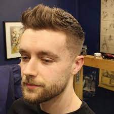 Short Textured Fade Haircut For Men With Front Cowlick Video Mens Haircuts Fade Haircuts For Men Boys Haircuts