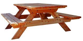 Mede door de dikke planken heeft deze tafel een robuuste u Wetterfeste Picknickbank Aus Massivem Larchenholz 569 00