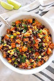 Roasted Sweet Potato Black Bean Quinoa Salad Recipe Healthy And Filling Quinoa Sala Quinoa Salad Recipes Healthy Roasted Sweet Potatoes Healthy Salad Recipes