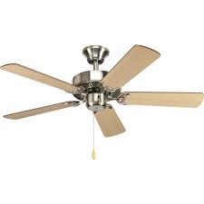 Progress Lighting Airpro Builder 42 In Indoor Brushed Nickel Cottage Ceiling Fan P2500 09 Ceiling Fan Brushed Nickel Ceiling Fan Progress Lighting
