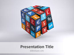 Try to reproduce or invent some pretty patterns! Currency Cube Powerpoint Template Slidesbase