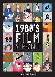 Some movie titles that have 9 letters are gladiator, anastasia, cleopatra, and brigadoon. 1980s Film Alphabet Art Design From Stephen Wildish Film