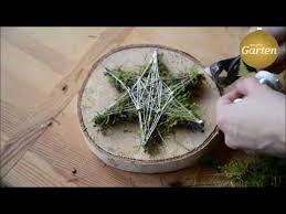 Stimmungsvolle Deko Einen Moos Stern Basteln Mdr Garten Youtube Baumscheiben Deko Weihnachten Sterne Basteln Deko Weihnachten