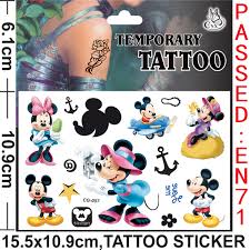 The tattoos with mickey or minnie mouse are usually small to medium, so they don't involve a high level of pain. Mickey Mouse Tattoo Sticker Mickey Minnie Children S Cartoon Waterproof Tattoo Sticker Party Decoration Supplies Small Gifts Party Diy Decorations Aliexpress