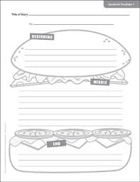 Blank Templates Story Writing Sandwich Prompt Printable