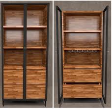 Custom metal doors & drawers are available in stainless steel or traditional copper and in a wide variety of embossed patterns and colors. Munkebo Vertical Kitchen Cabinet Metal Framed Glass Doors Drawer And Shelves Glass Hanging System Ferior Interior
