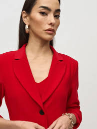 Joseph Ribkoff Fitted Blazer In Lipstick Red 244095 Col 3229