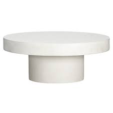 Chic Round White Concrete Coffee Table For Sale Coffee Table Round Coffee Table Modern White Round Coffee Table