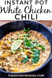 Next, you just pile everything in, stir, set the slow cooker. Instant Pot White Chicken Chili The Skinnyish Dish