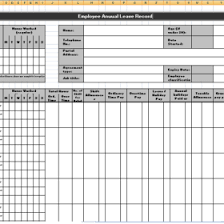 The leave tracker excel template enables leave/vacation tracking in an organized way, calculates employee attendance, presents a calendar view of leave across multiple employees and also prints an annual employee report. Employee Annual Leave Record Sheet Templates 7 Free Docs Xlsx Pdf