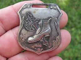 1915 STEPHEN PUTNEY BATTLE AX SHOES WATCH FOB RICHMOND VA.