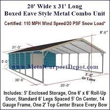 20 X 31 A Frame Metal Carport With Storage Sale Price 4 097 00 Metal Carports Carport With Storage Portable Carport