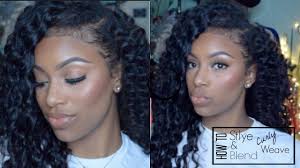 However if your natural hair is quite fine or if you ends thin out, then this style can be super sleek and always on trend! How To Blending Natural Hair With Curly Weave Brazilian Deep Wave Curly Youtube