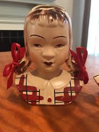 Jean And sandy Vintage Head Vase Wall Pockets